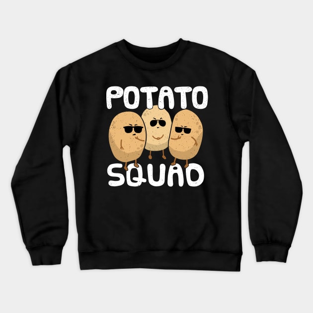 Potato Squad Shirt - Funny Potato Sunglasses Crewneck Sweatshirt by propellerhead